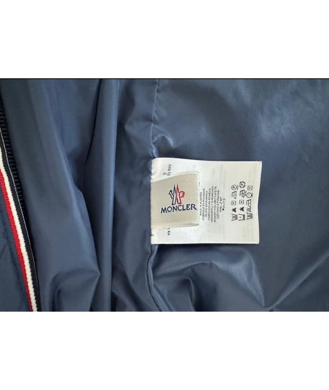 MONCLER Синий полиамидовый жилет, фото 4