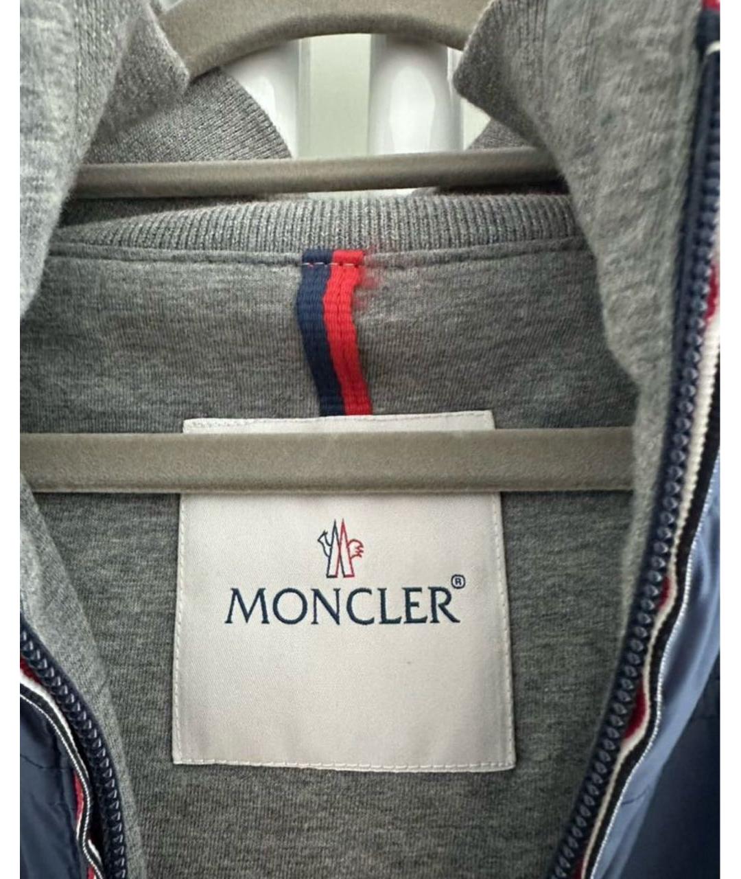 MONCLER Синий полиамидовый жилет, фото 3