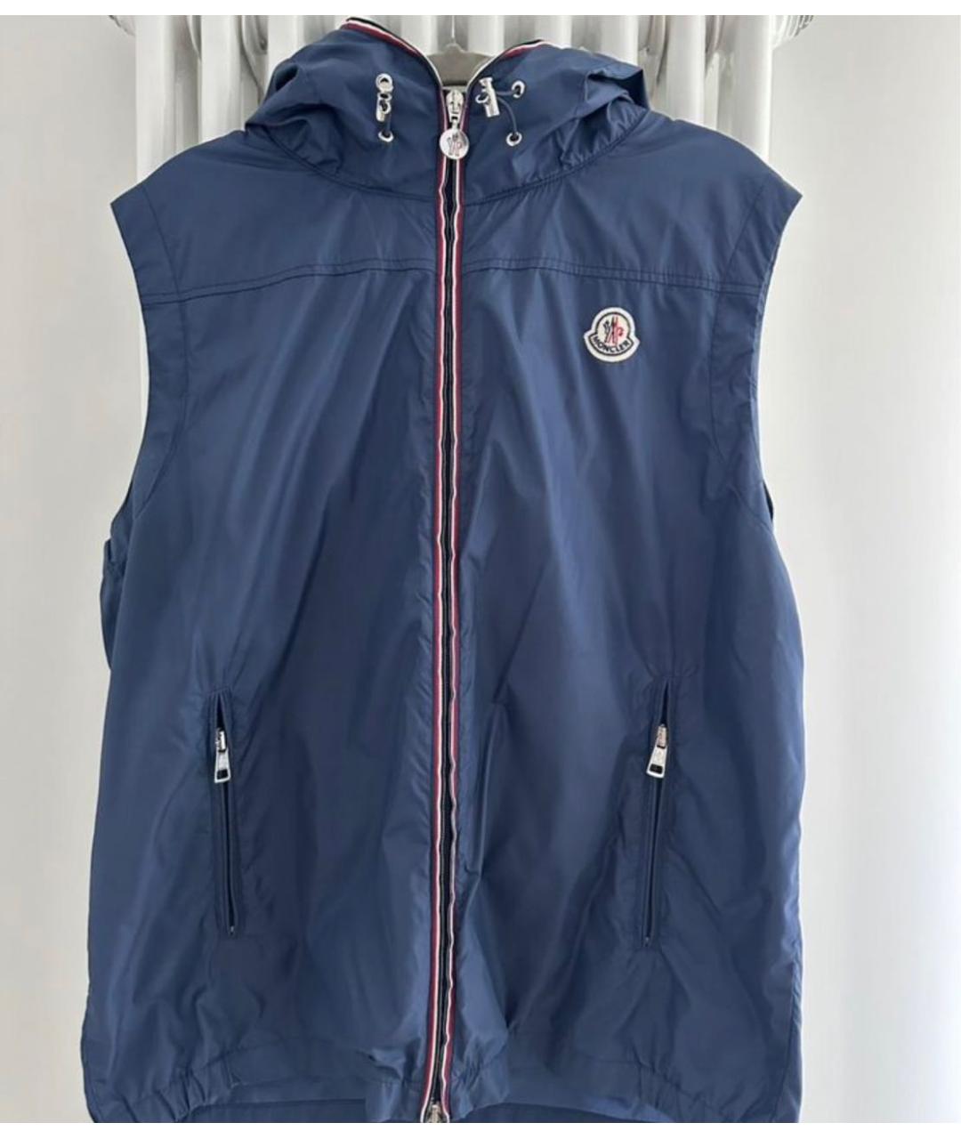 MONCLER Синий полиамидовый жилет, фото 2