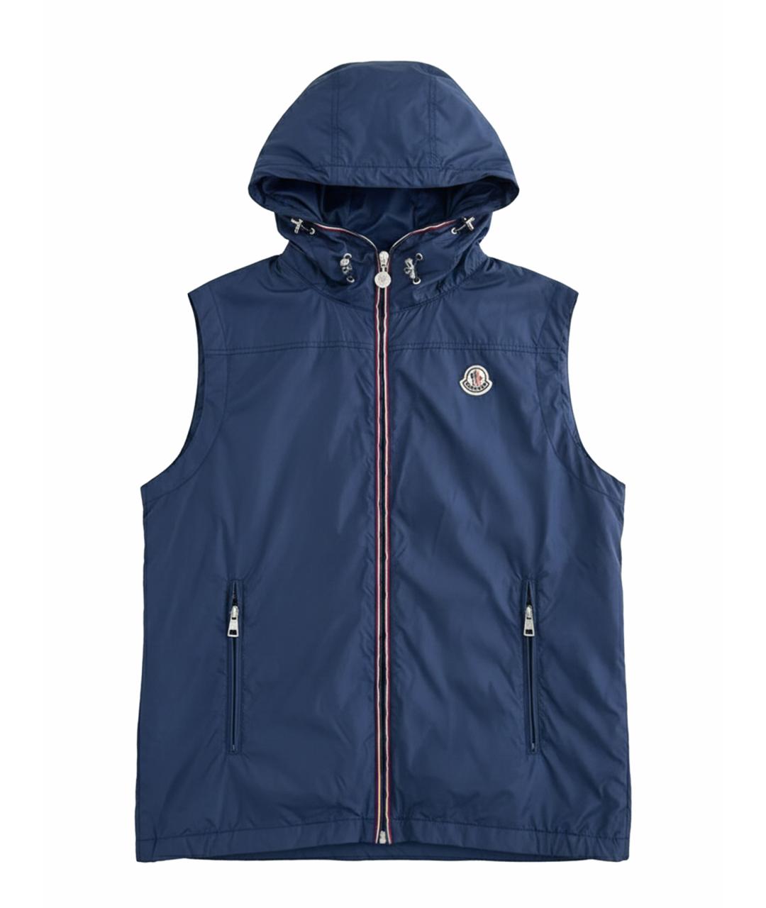 MONCLER Синий полиамидовый жилет, фото 1