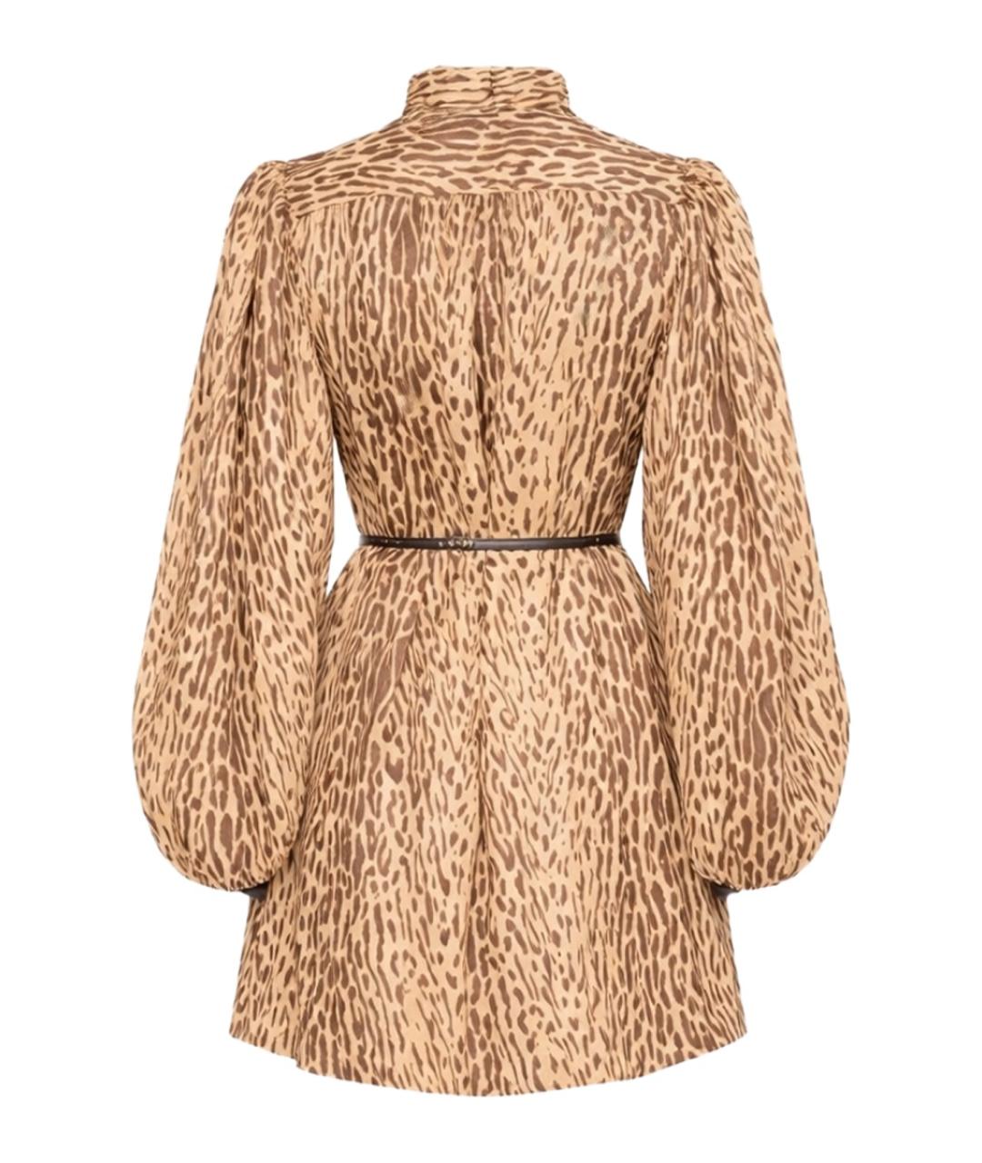 ZIMMERMANN Мульти льняное повседневное платье, фото 3