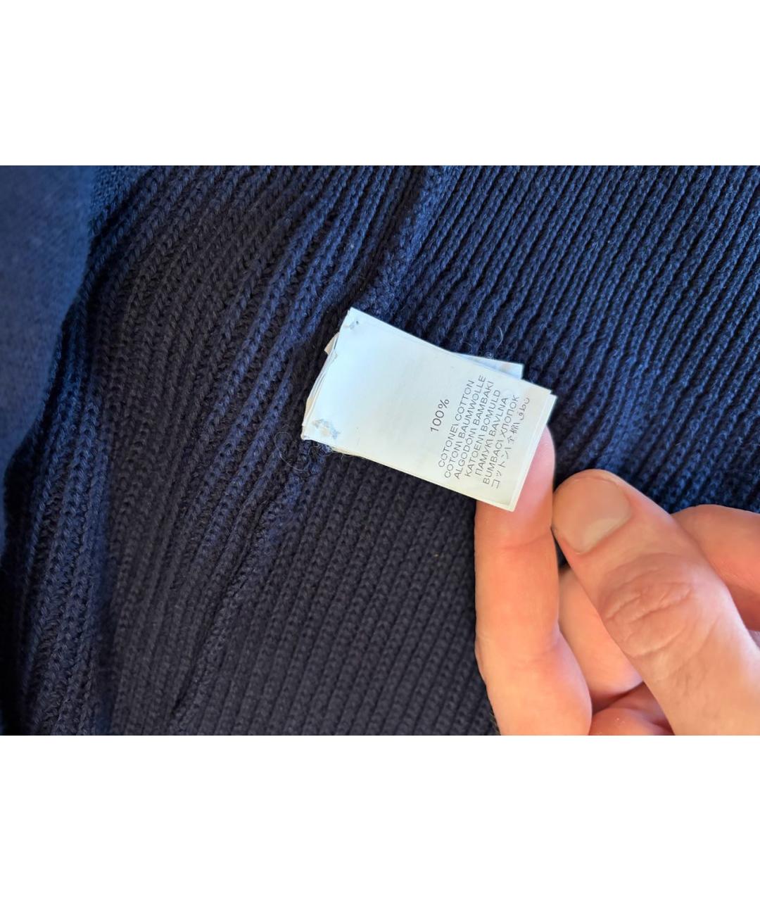 BRUNELLO CUCINELLI Темно-синий хлопковый кардиган, фото 3