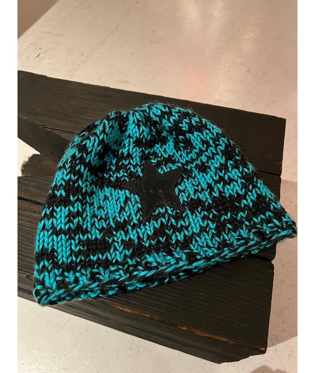 CHROME HEARTS Бирюзовая шерстяная шапка, фото 3