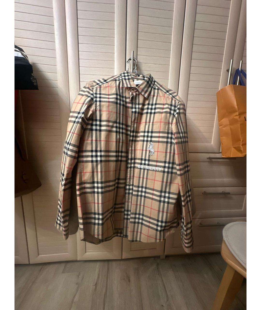 BURBERRY Мульти хлопковая кэжуал рубашка, фото 5