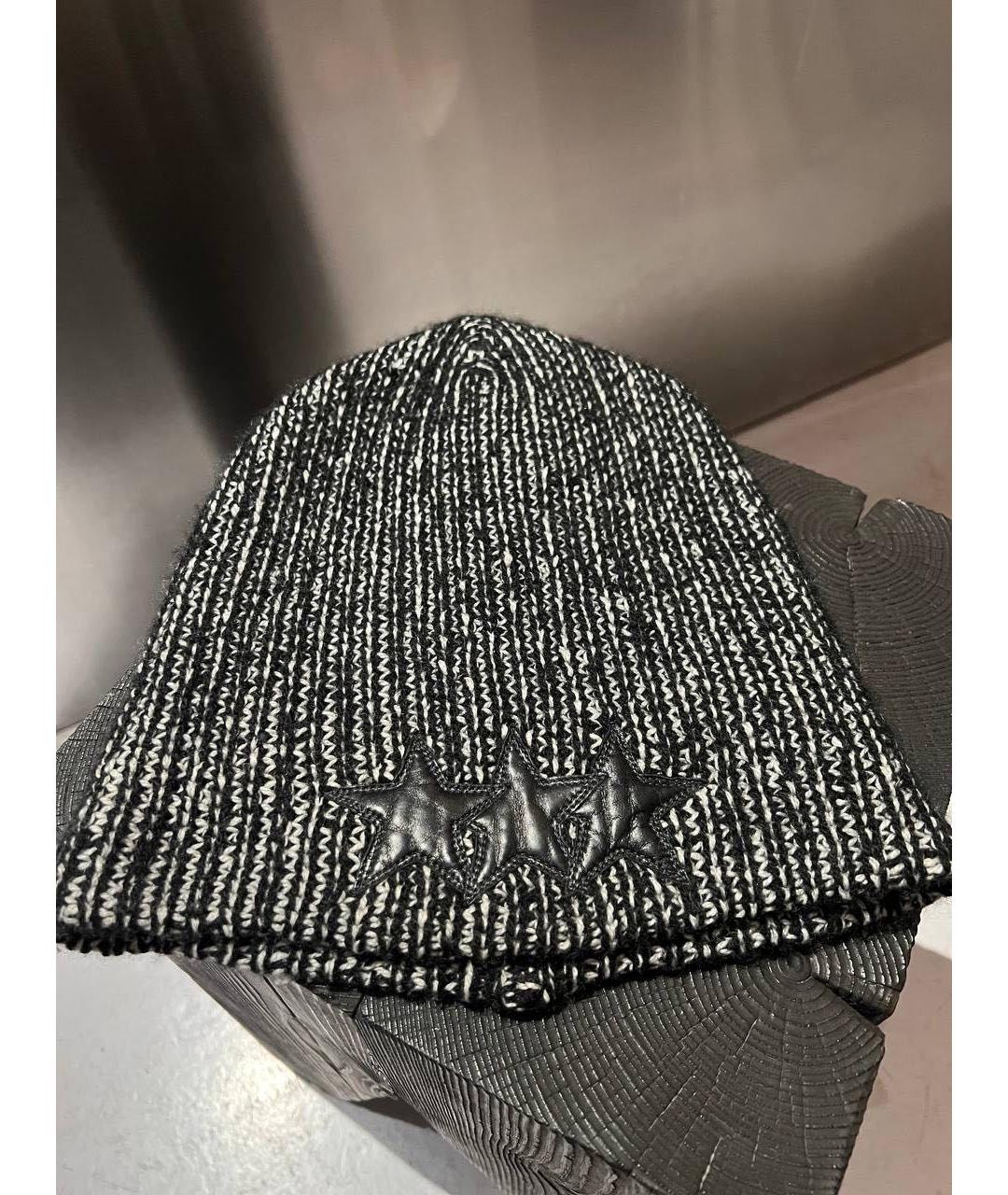 CHROME HEARTS Антрацитовая шерстяная шапка, фото 3