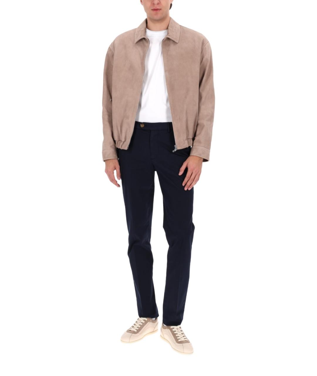 BRUNELLO CUCINELLI Бежевая кожаная куртка, фото 2