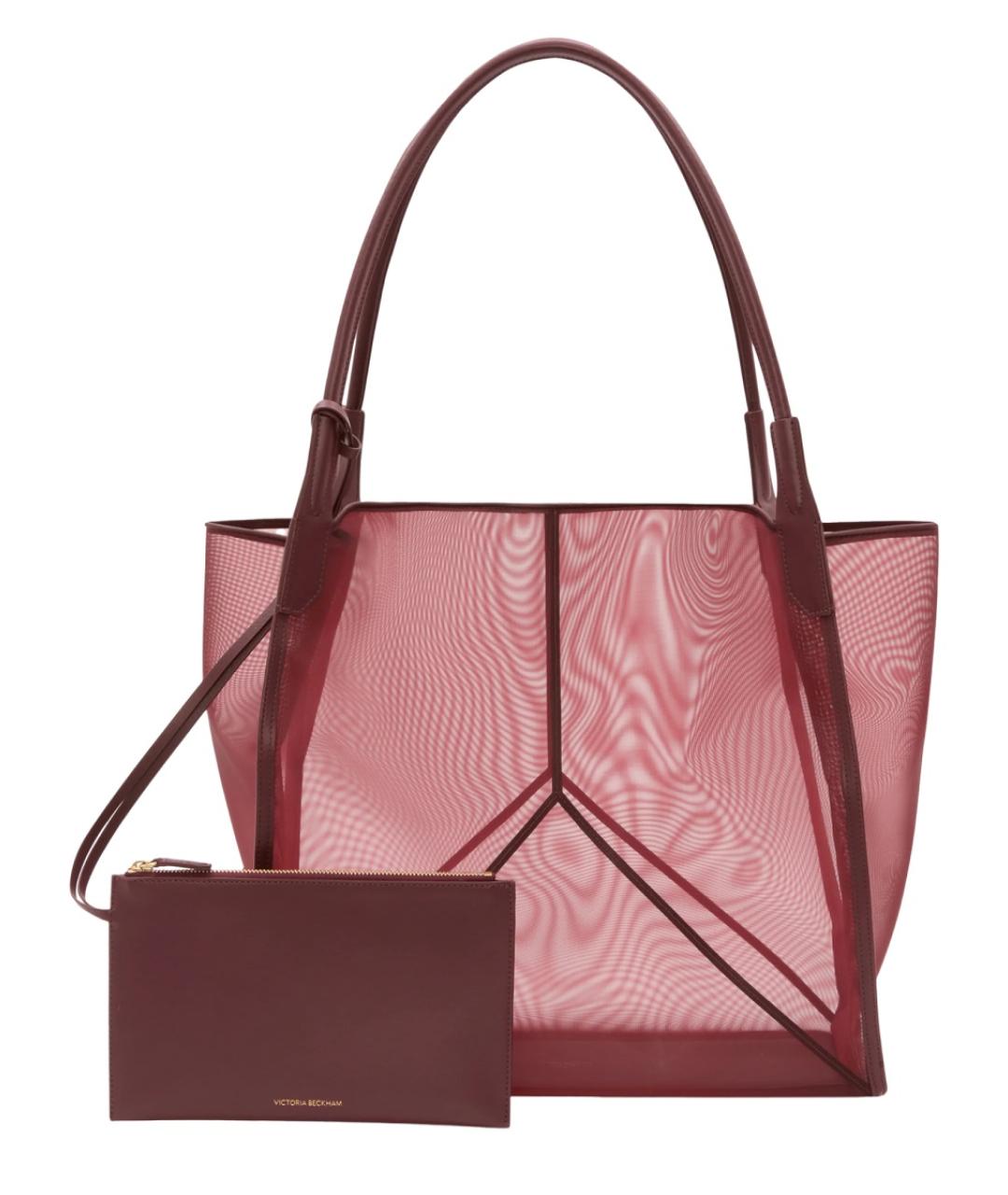 VICTORIA BECKHAM Бордовая синтетическая сумка тоут, фото 1