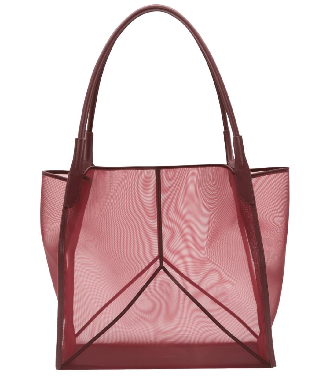 VICTORIA BECKHAM Бордовая синтетическая сумка тоут, фото 2