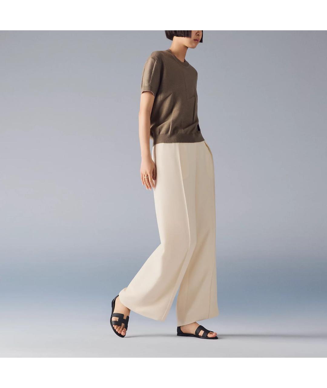 HERMES Черные кожаные сандалии, фото 6