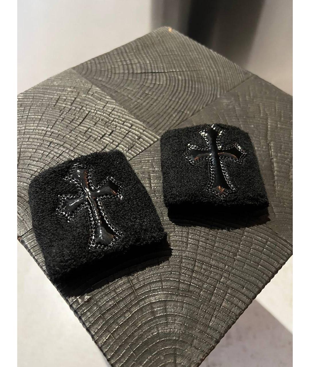 CHROME HEARTS Черные перчатки, фото 3