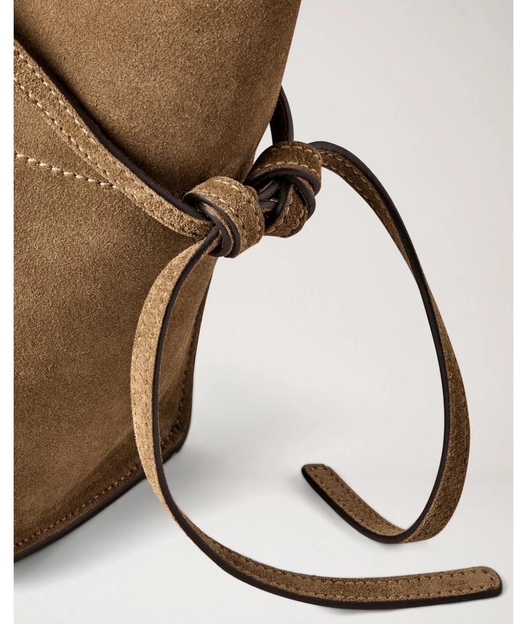 MULBERRY Коричневая замшевая сумка тоут, фото 6