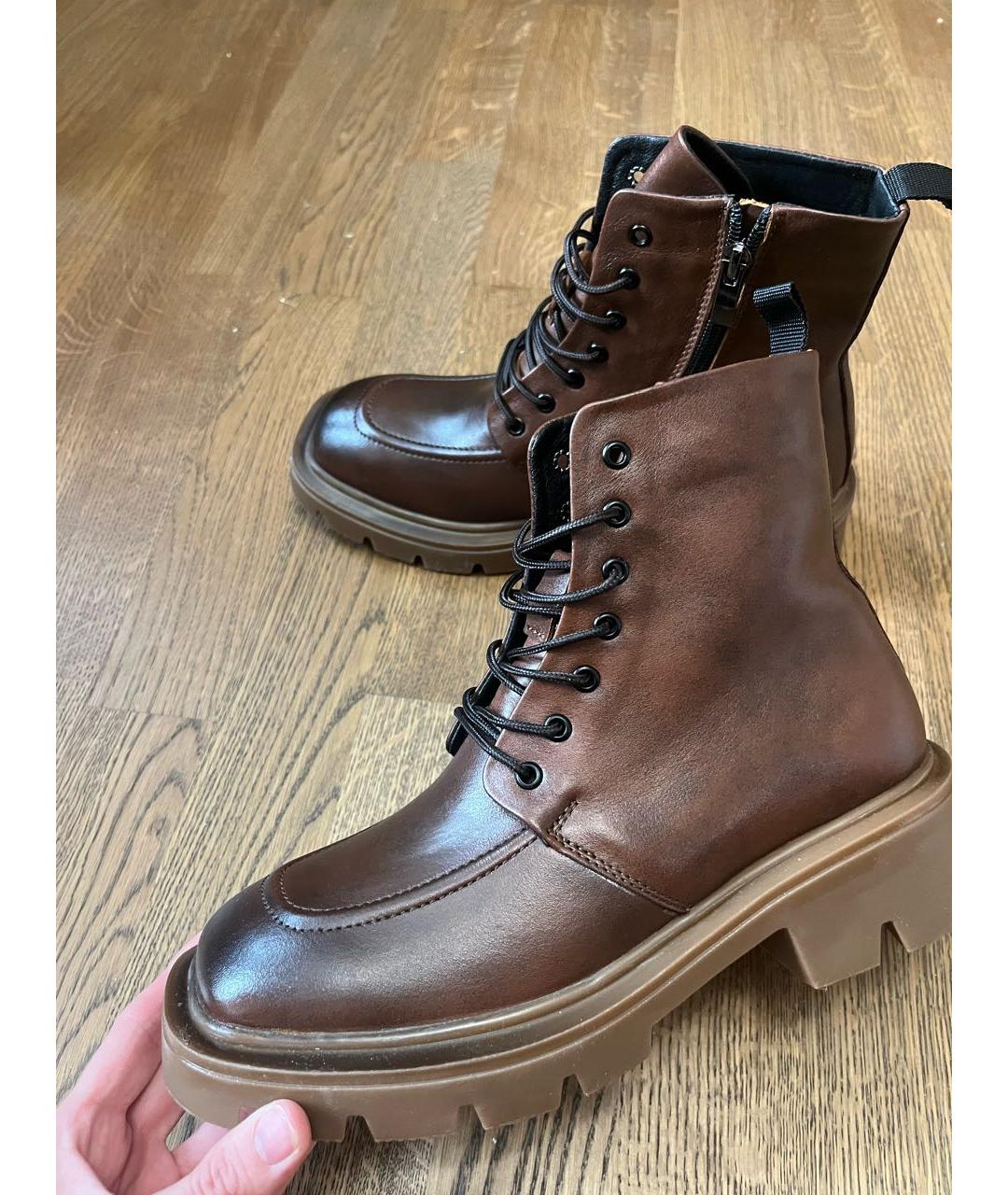 MCM Коричневые кожаные ботинки, фото 2