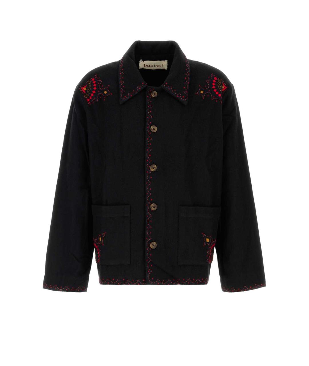 BAZISZT Черная полиэстеровая куртка, фото 1