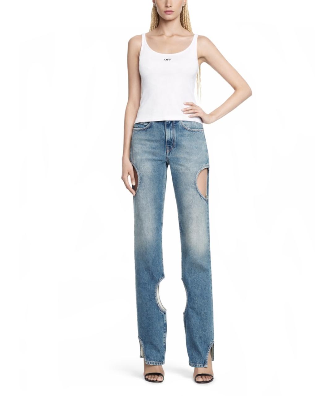 OFF-WHITE Белая хлопковая майка, фото 2