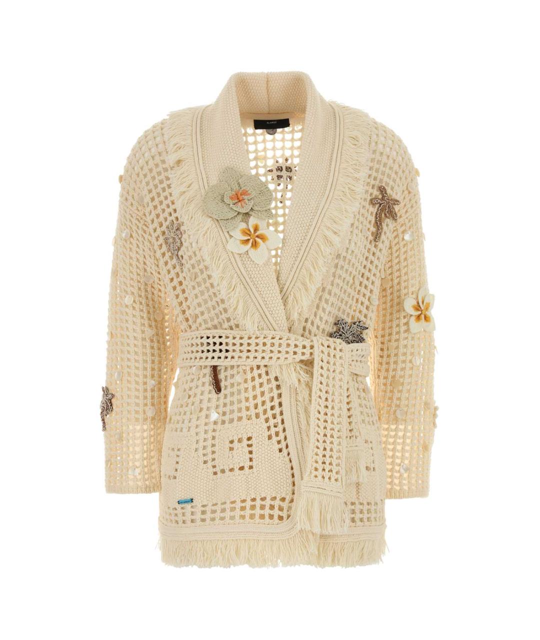 ALANUI Бежевый хлопковый кардиган, фото 1