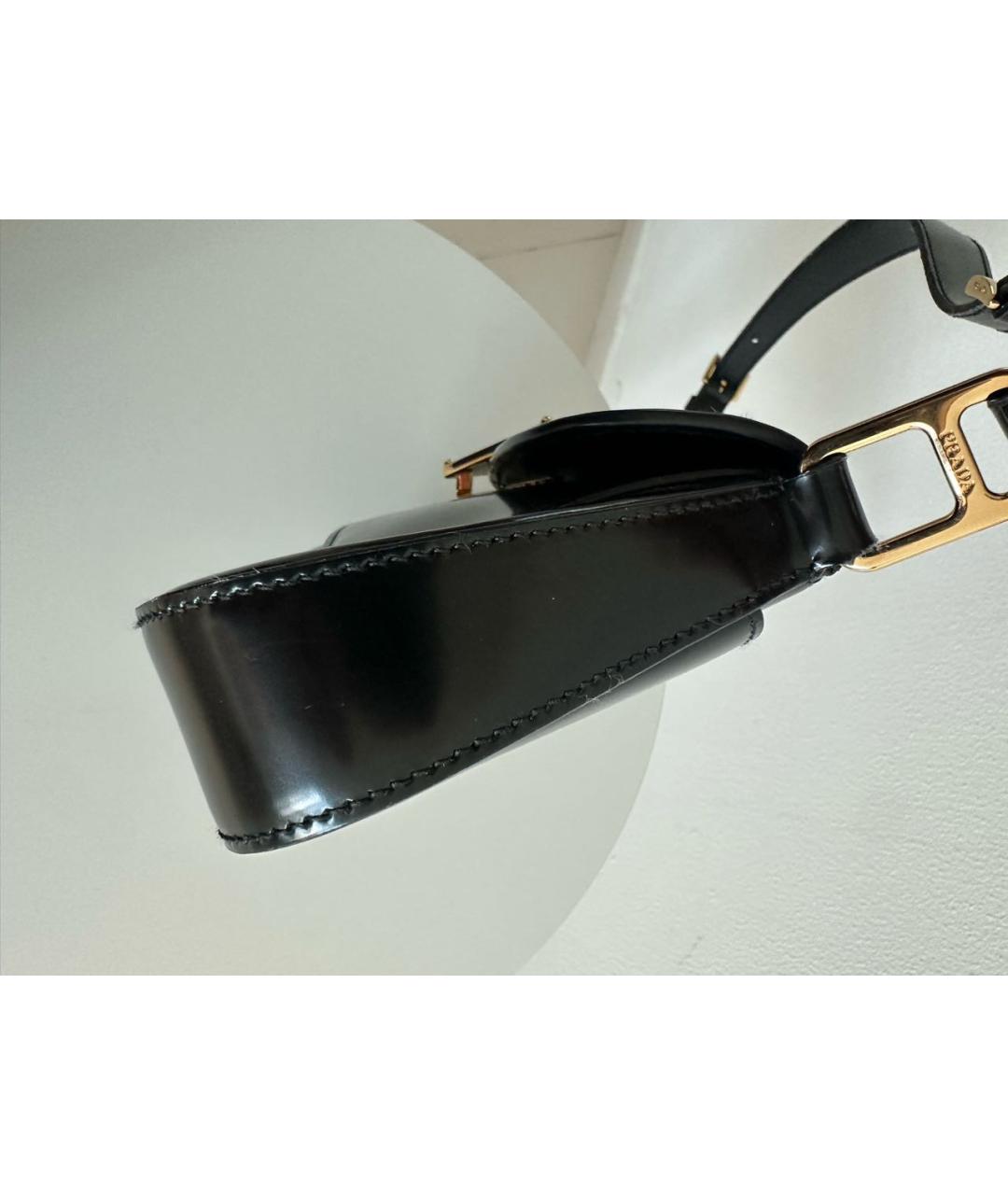 PRADA Черная кожаная сумка с короткими ручками, фото 7