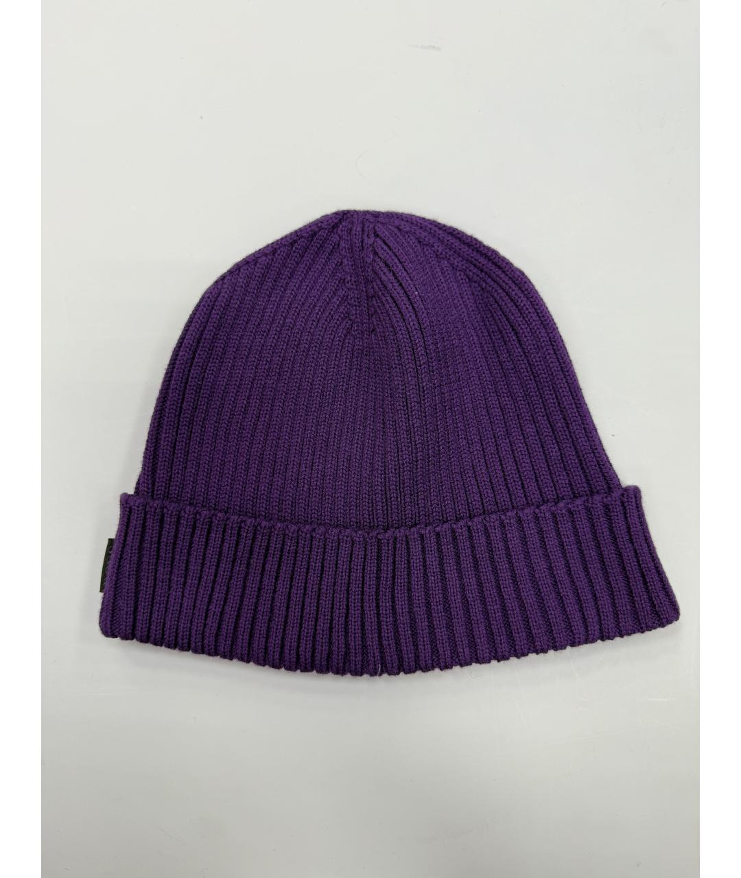HUGO BOSS Фиолетовая шерстяная шапка, фото 6