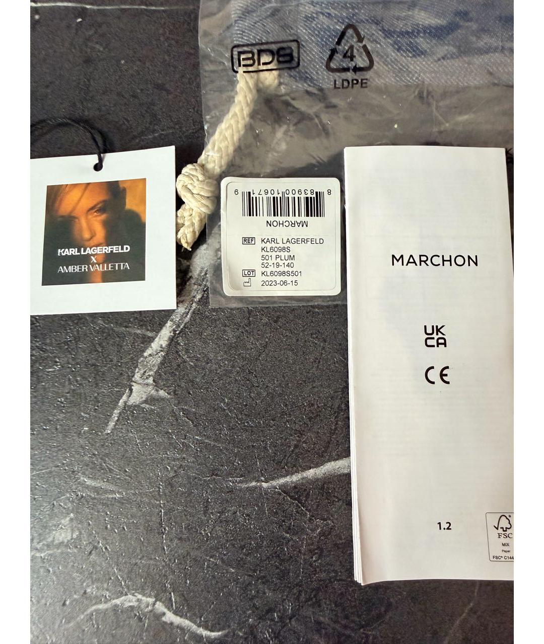 KARL LAGERFELD Фиолетовые пластиковые солнцезащитные очки, фото 7