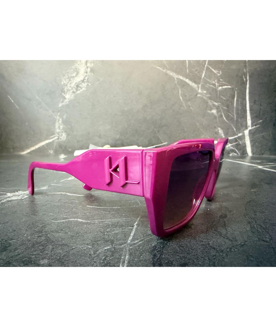 KARL LAGERFELD Фиолетовые пластиковые солнцезащитные очки, фото 2