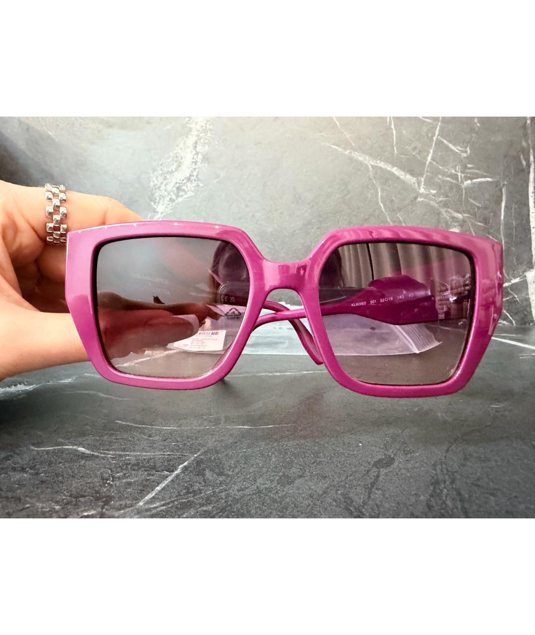 KARL LAGERFELD Фиолетовые пластиковые солнцезащитные очки, фото 9
