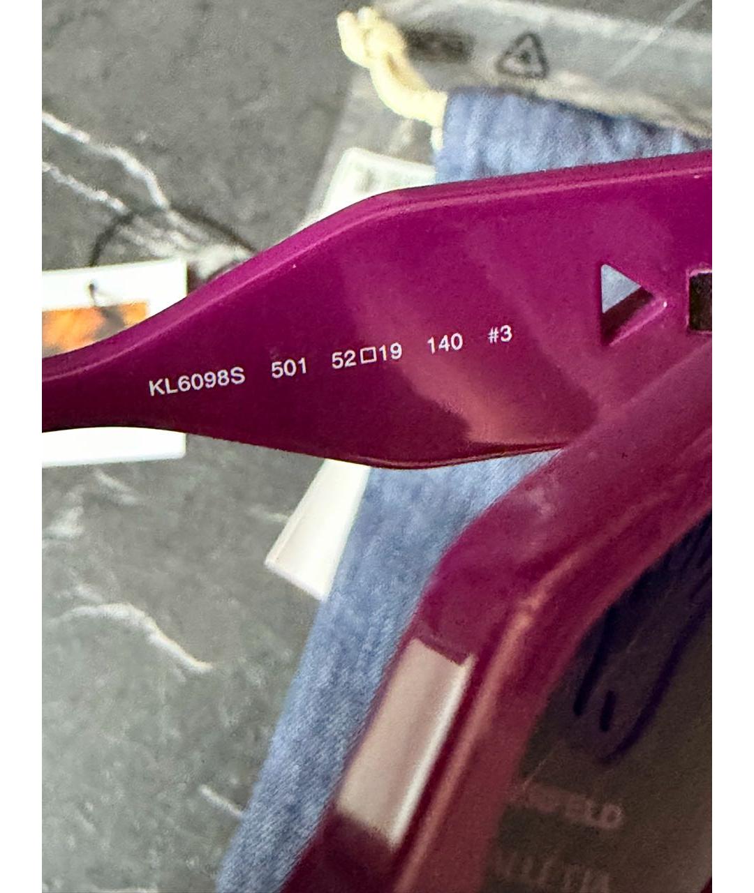 KARL LAGERFELD Фиолетовые пластиковые солнцезащитные очки, фото 5