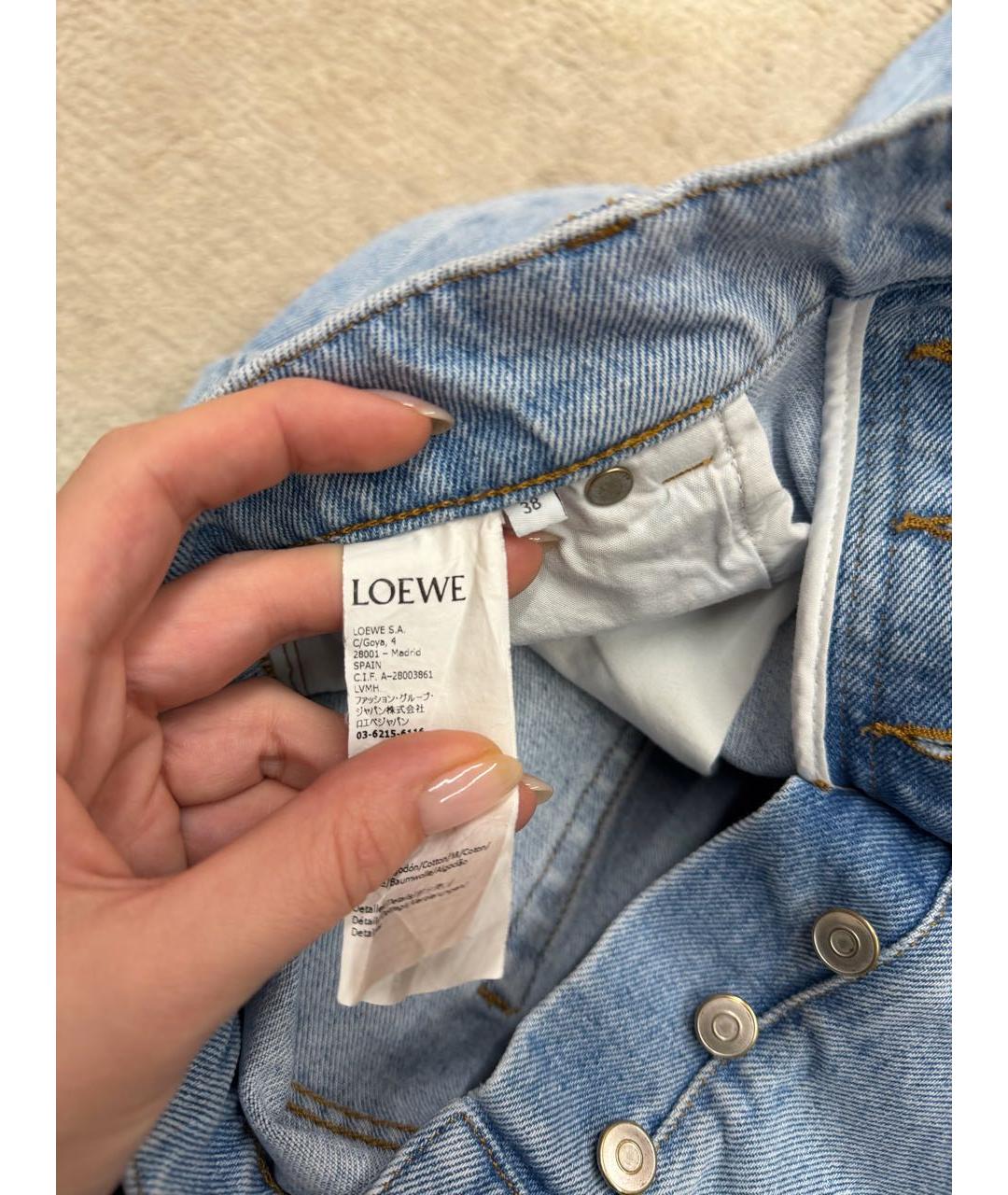 LOEWE Голубые джинсы слим, фото 4