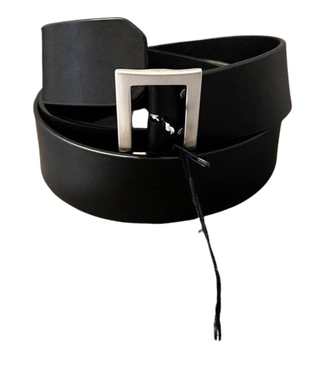 RICK OWENS Черный кожаный ремень, фото 1