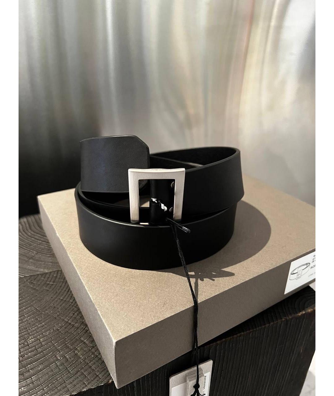 RICK OWENS Черный кожаный ремень, фото 3