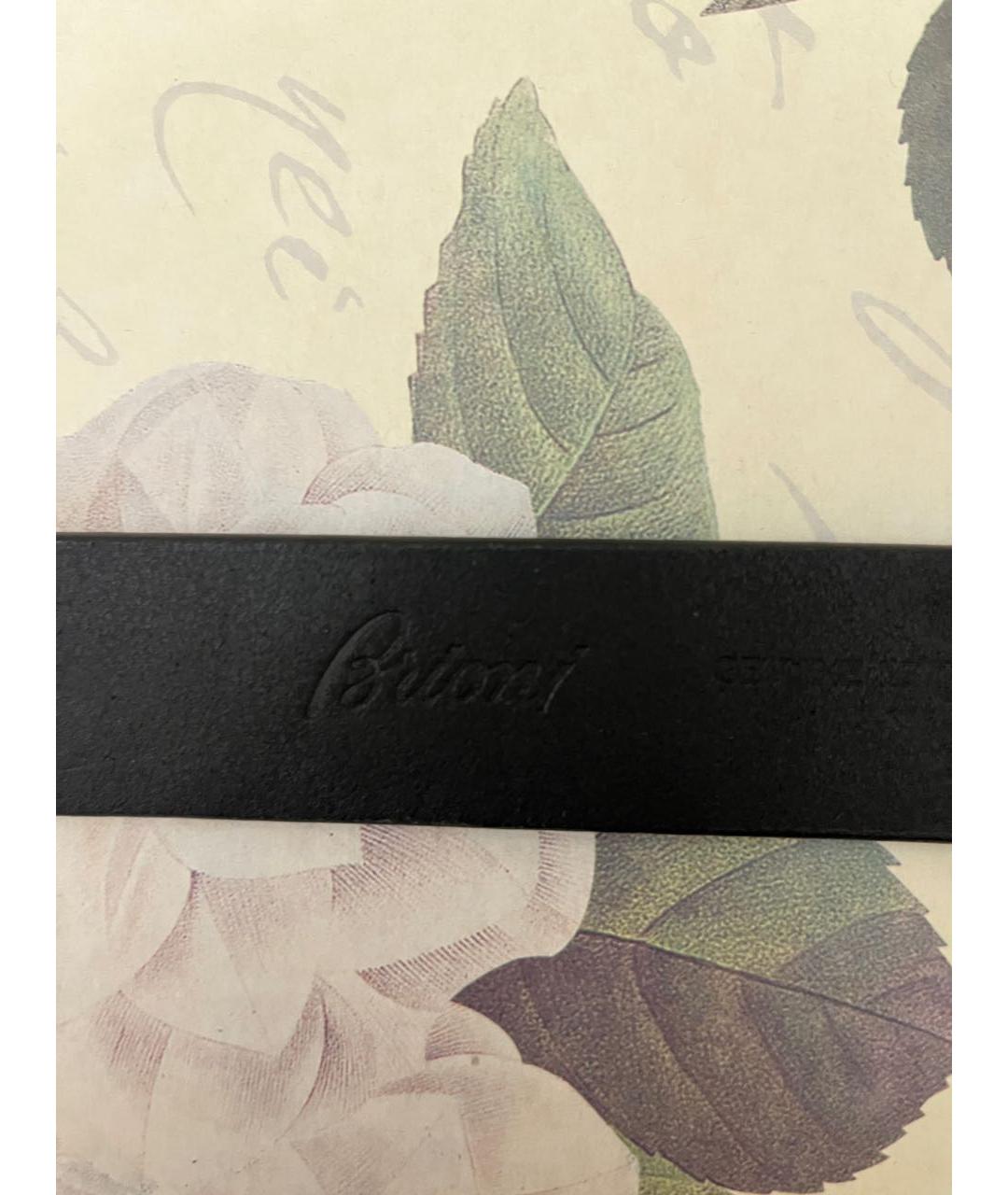 BRIONI Черный кожаный ремень, фото 4