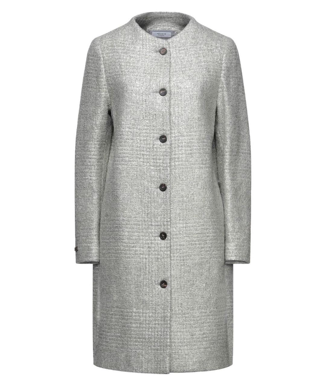 PESERICO Серое шерстяное пальто, фото 9