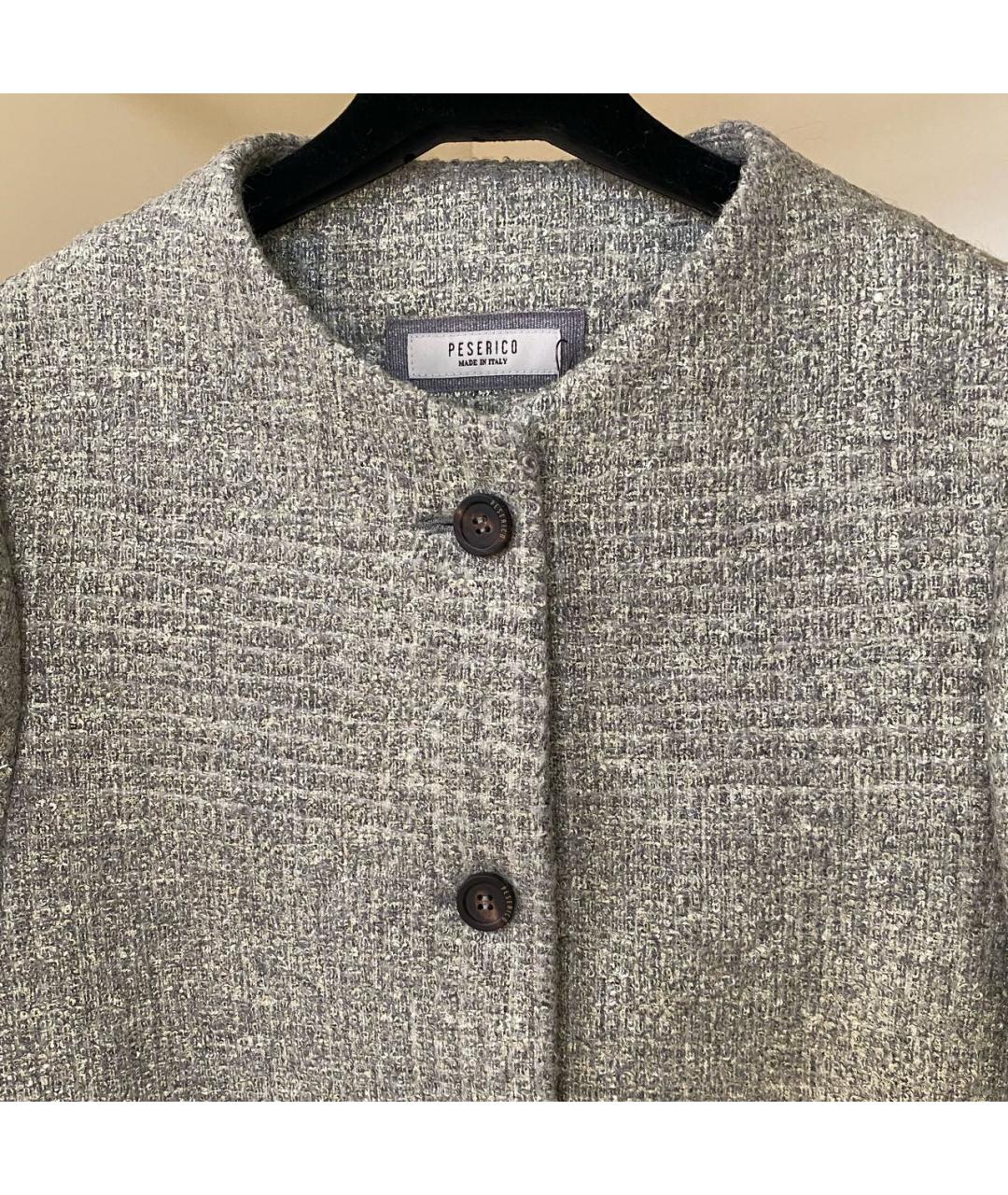 PESERICO Серое шерстяное пальто, фото 7