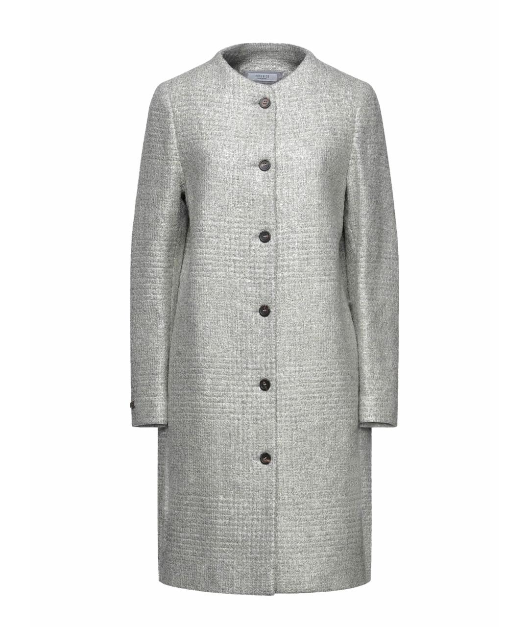 PESERICO Серое шерстяное пальто, фото 1