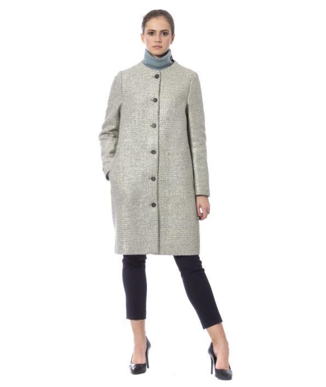 PESERICO Серое шерстяное пальто, фото 3