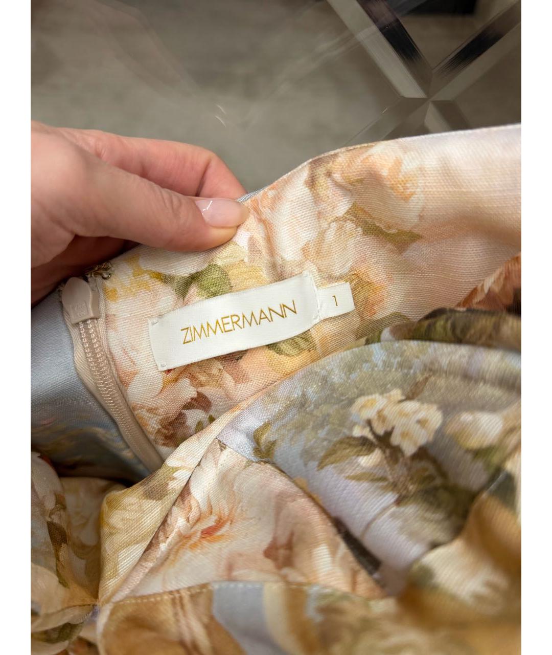 ZIMMERMANN Бежевое коктейльное платье, фото 3