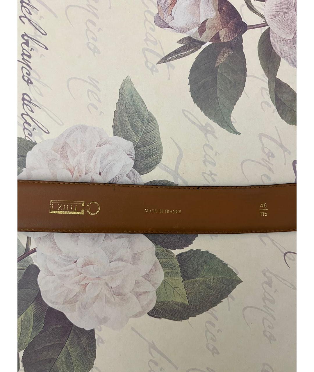 ZILLI Черный кожаный ремень, фото 3