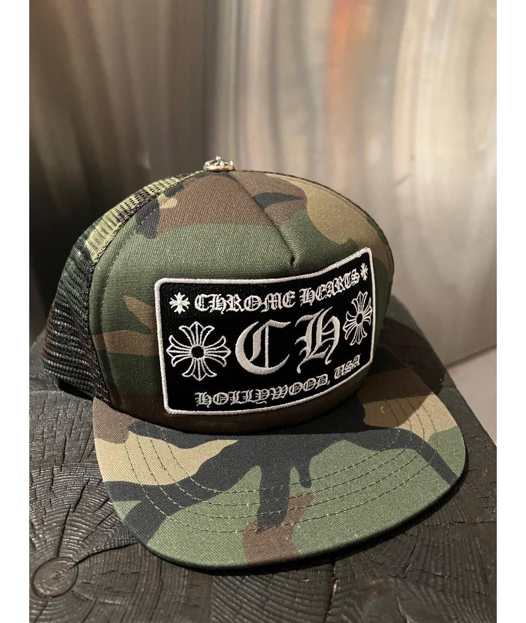 CHROME HEARTS Хаки хлопковая кепка/бейсболка, фото 3