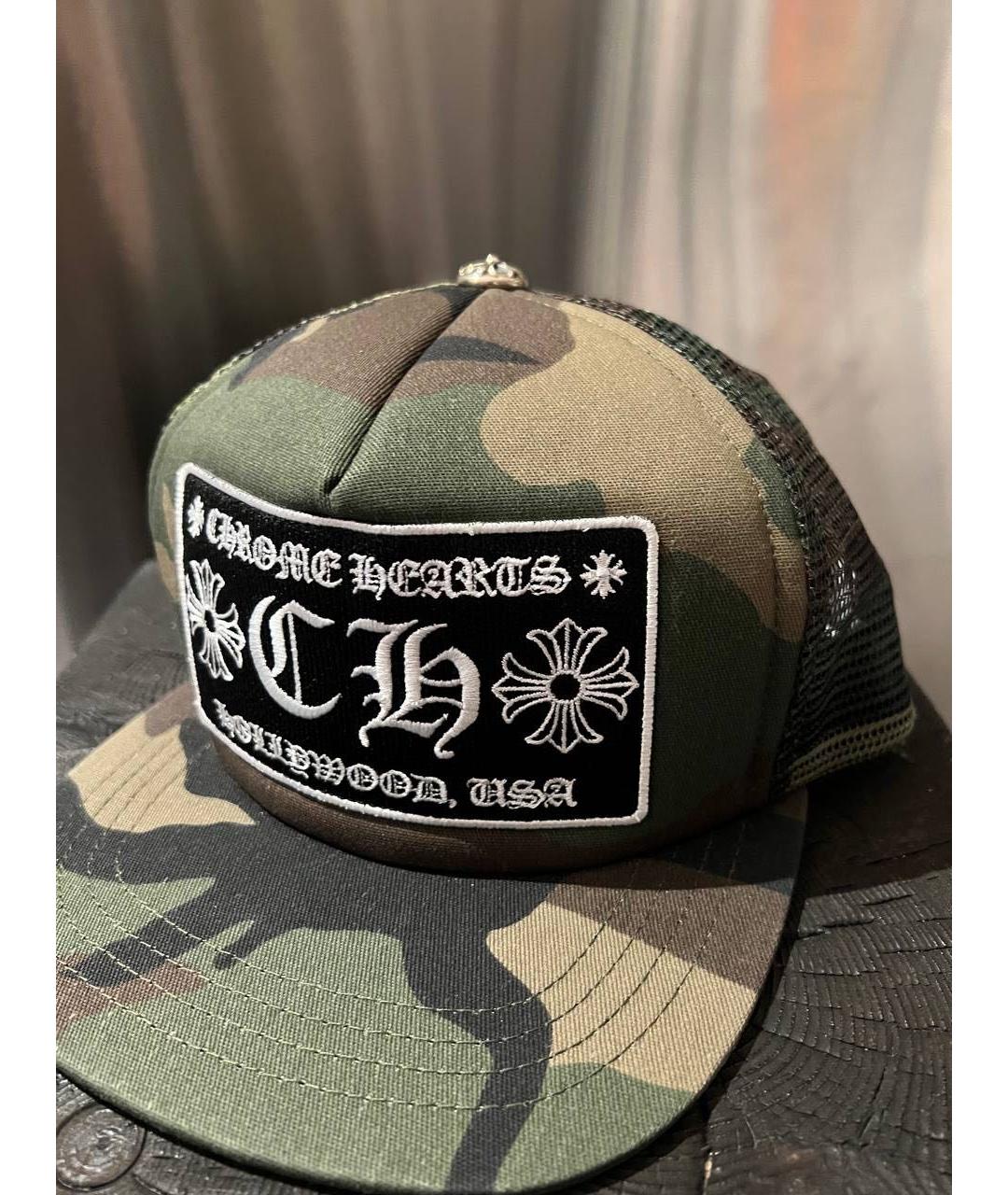 CHROME HEARTS Хаки хлопковая кепка/бейсболка, фото 2