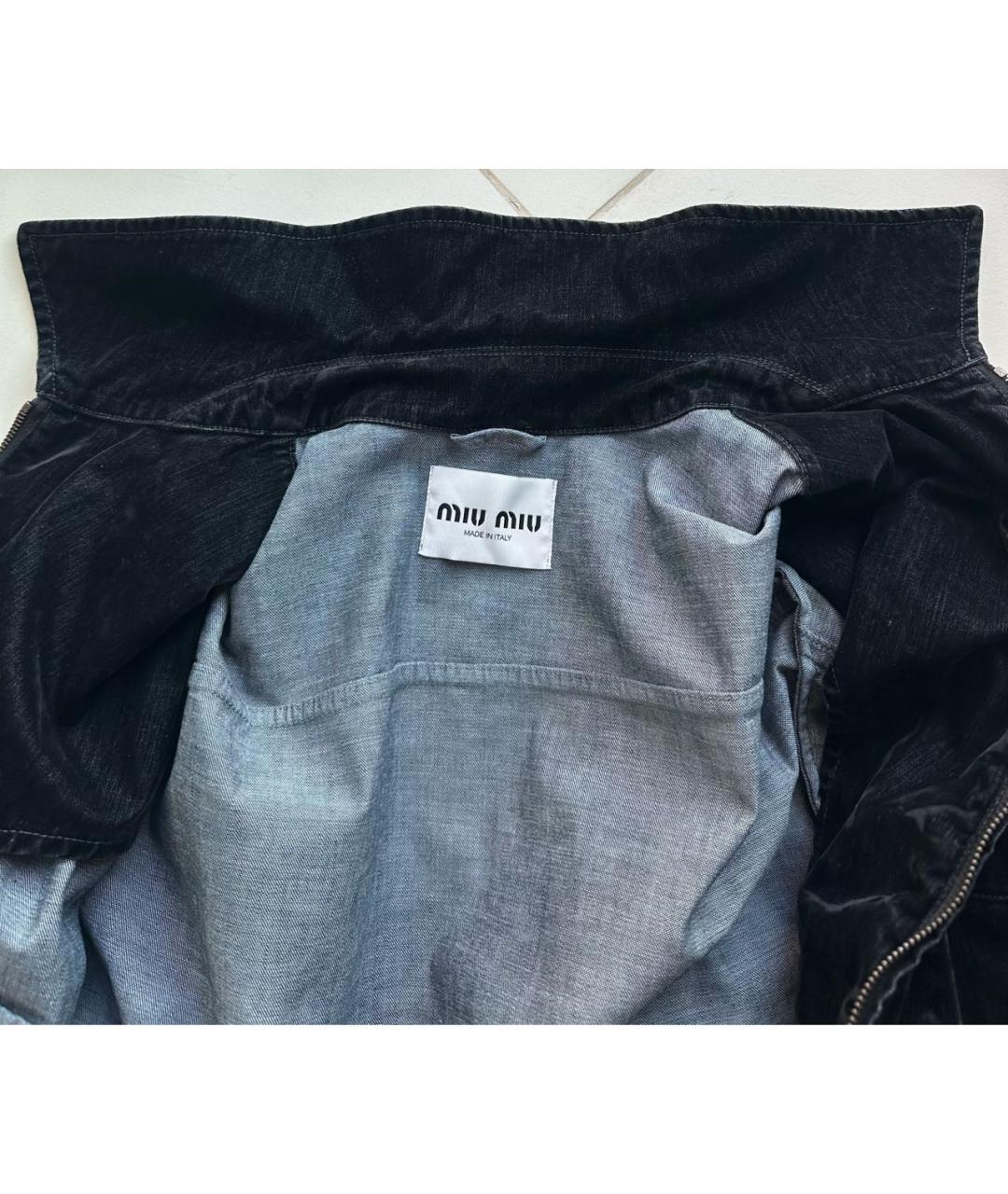 MIU MIU Черная хлопковая куртка, фото 3