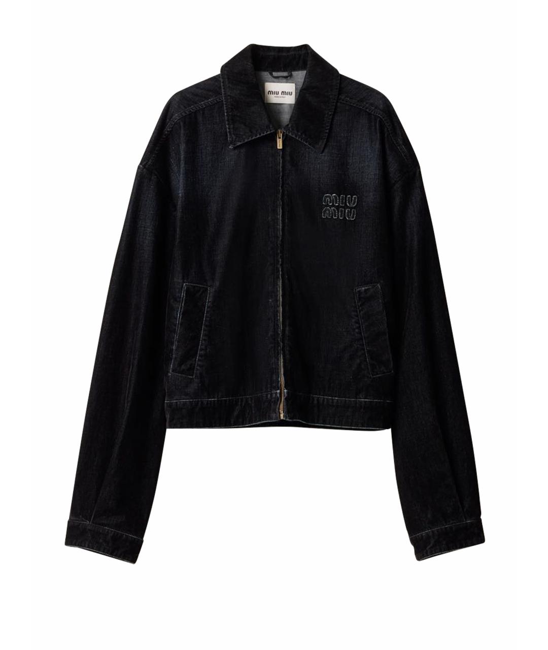 MIU MIU Черная хлопковая куртка, фото 1