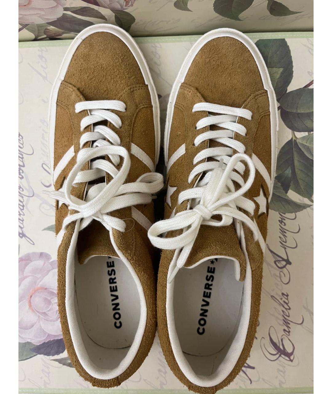 CONVERSE Хаки замшевые низкие кроссовки / кеды, фото 3