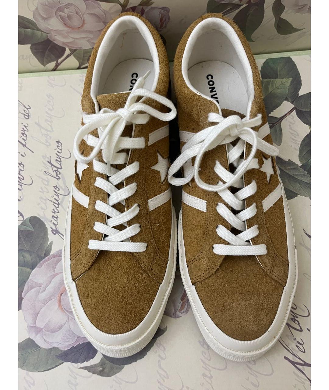 CONVERSE Хаки замшевые низкие кроссовки / кеды, фото 2