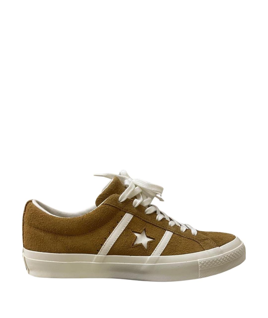 CONVERSE Хаки замшевые низкие кроссовки / кеды, фото 1