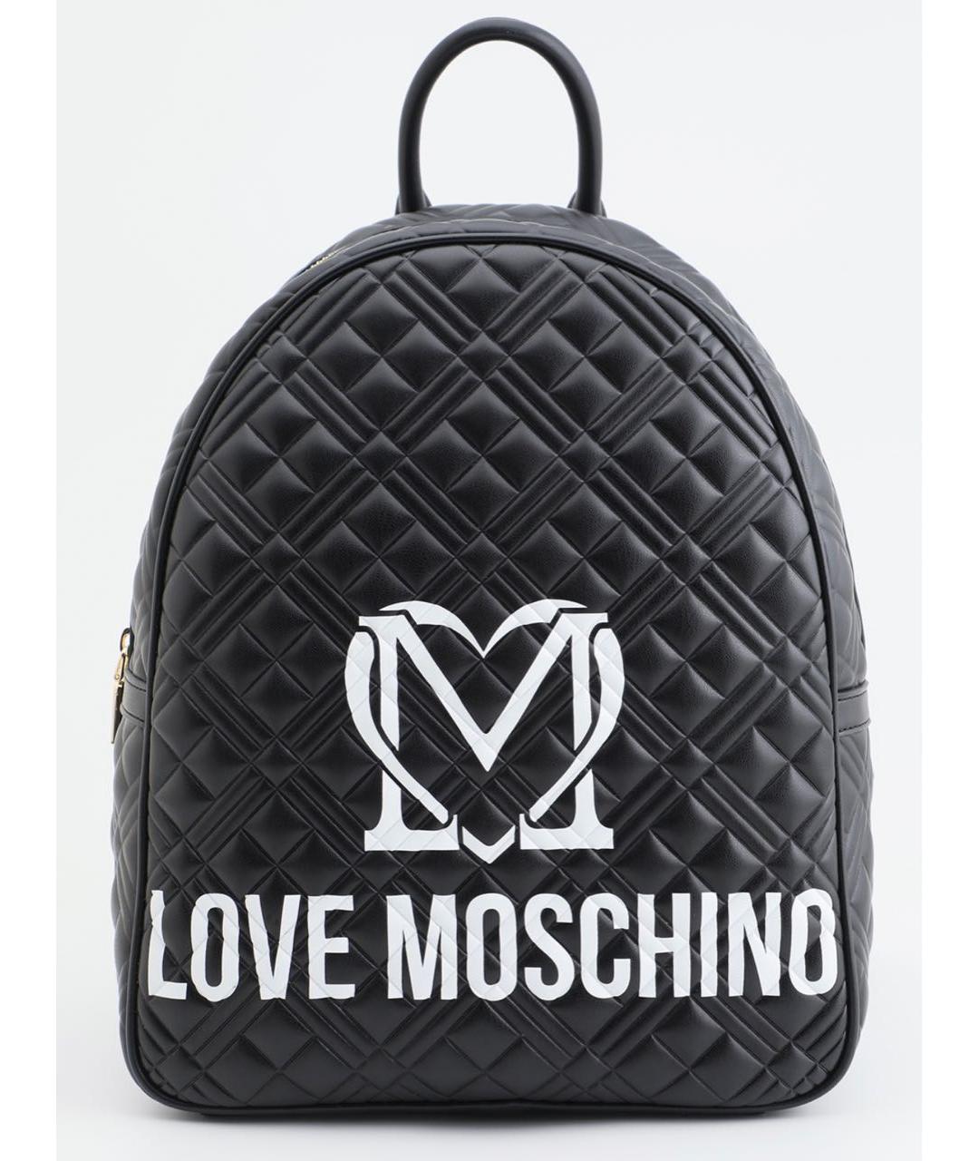 LOVE MOSCHINO Черный рюкзак из искусственной кожи, фото 5