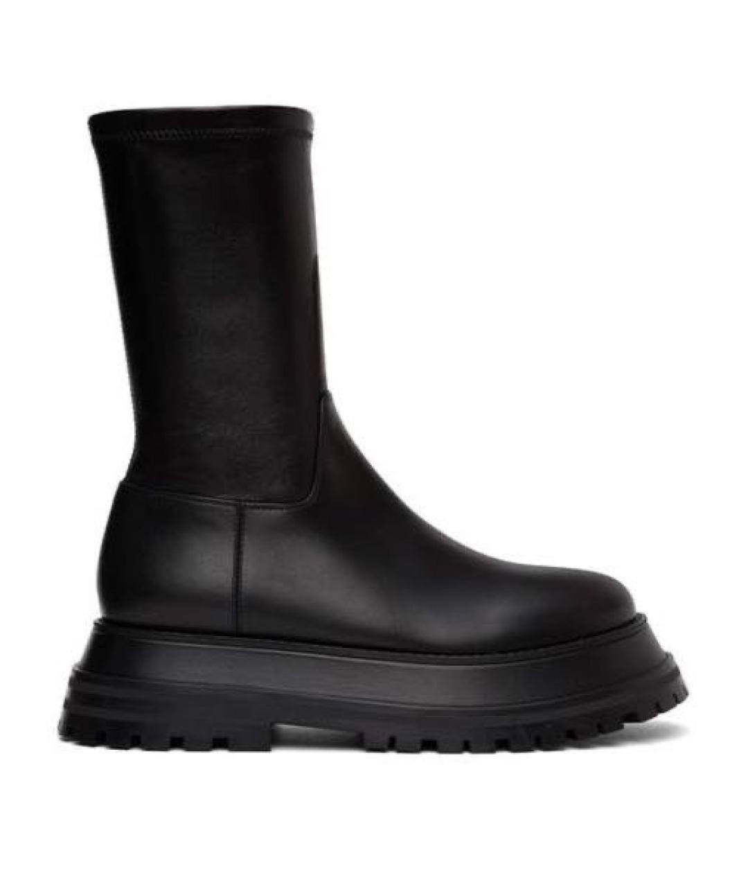 BURBERRY Черные кожаные ботинки, фото 8