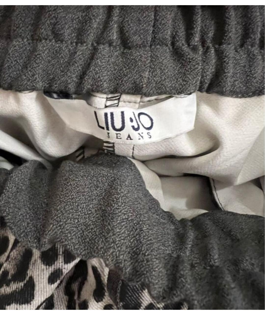 LIU JO Антрацитовые прямые брюки, фото 5