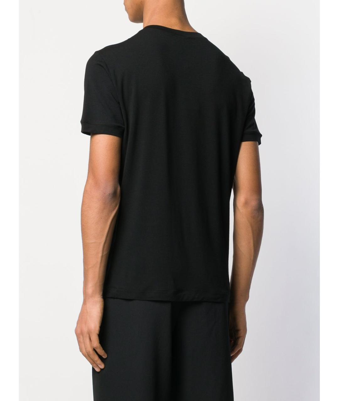GIORGIO ARMANI Черная вискозная футболка, фото 4