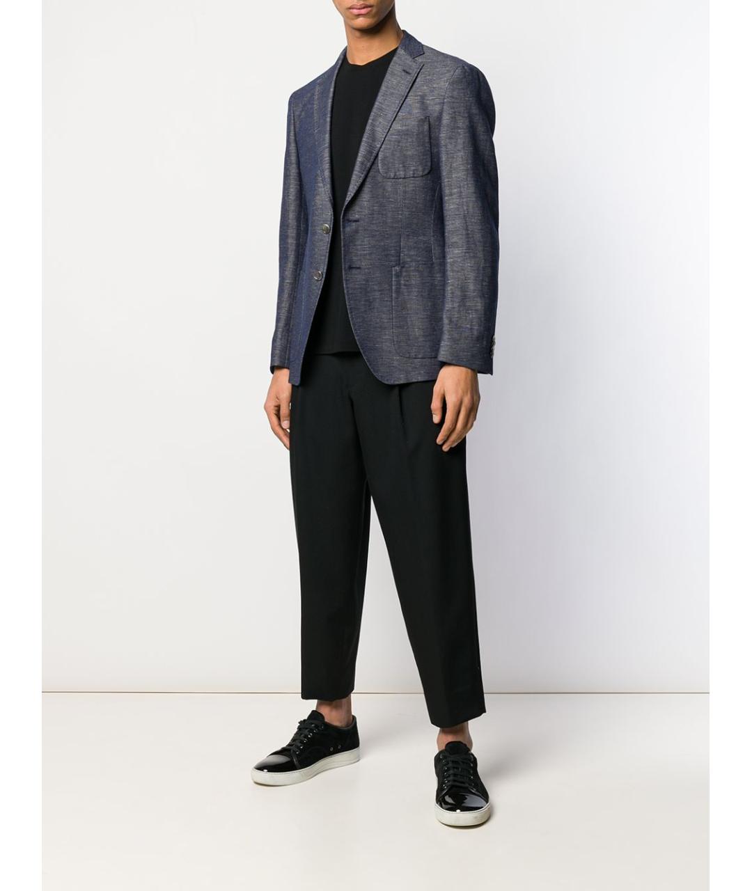 GIORGIO ARMANI Черная вискозная футболка, фото 2