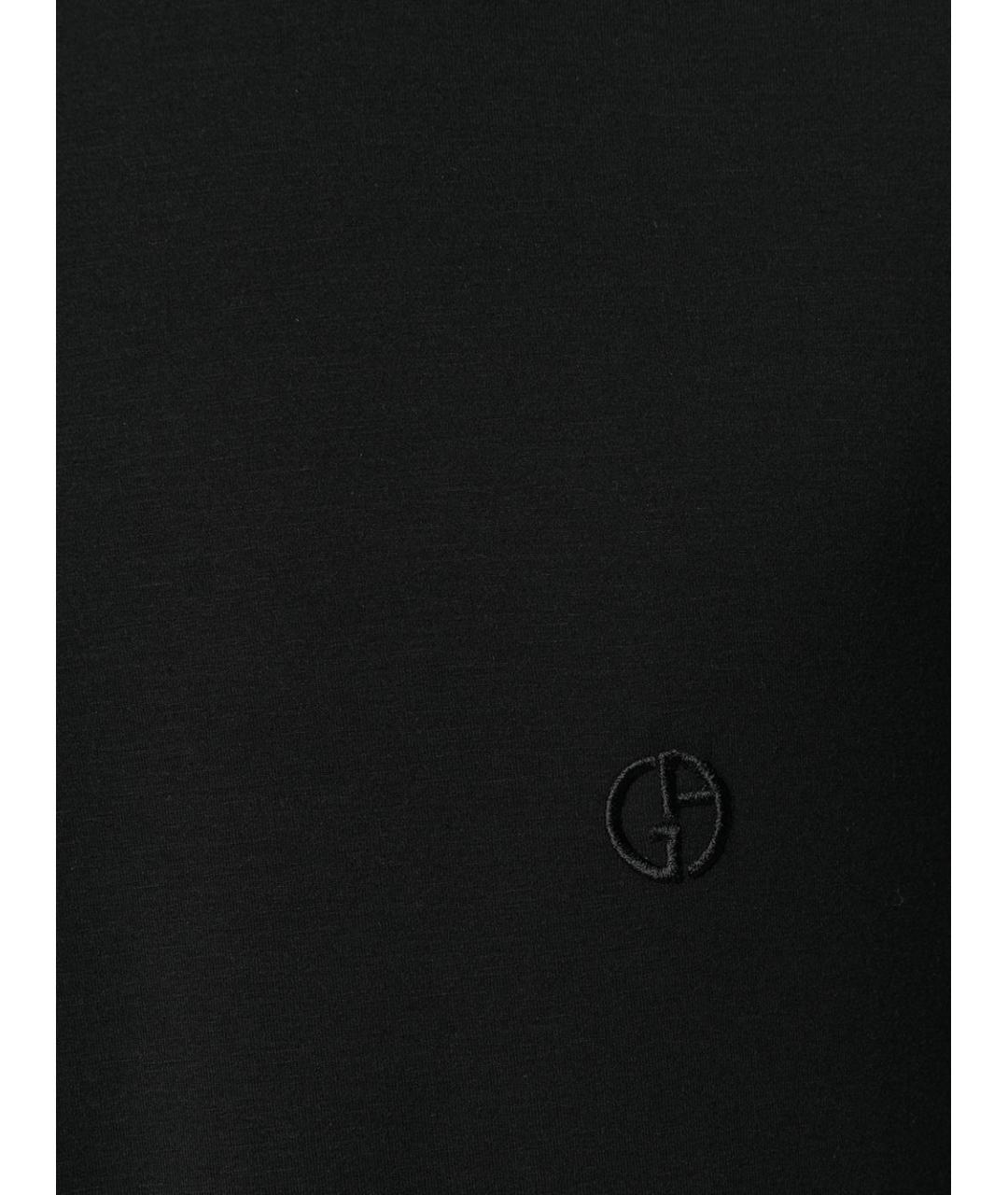 GIORGIO ARMANI Черная вискозная футболка, фото 5
