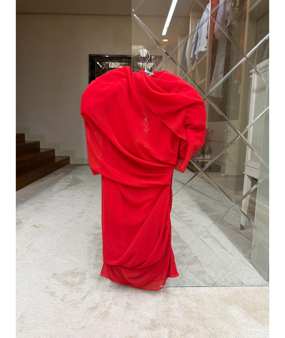 JACQUEMUS Красное коктейльное платье, фото 4