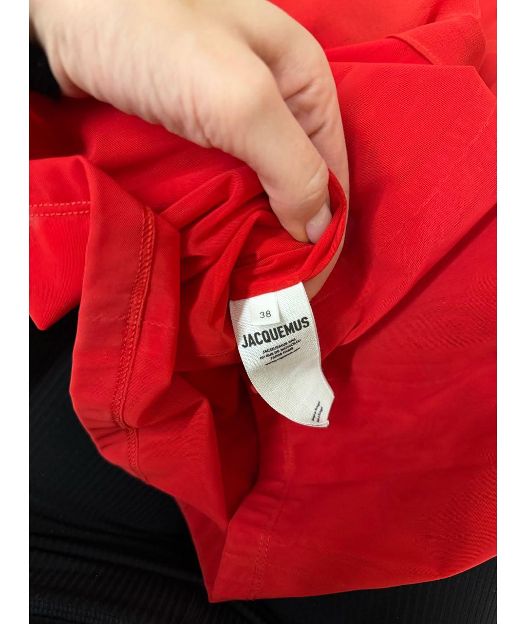 JACQUEMUS Красное коктейльное платье, фото 6